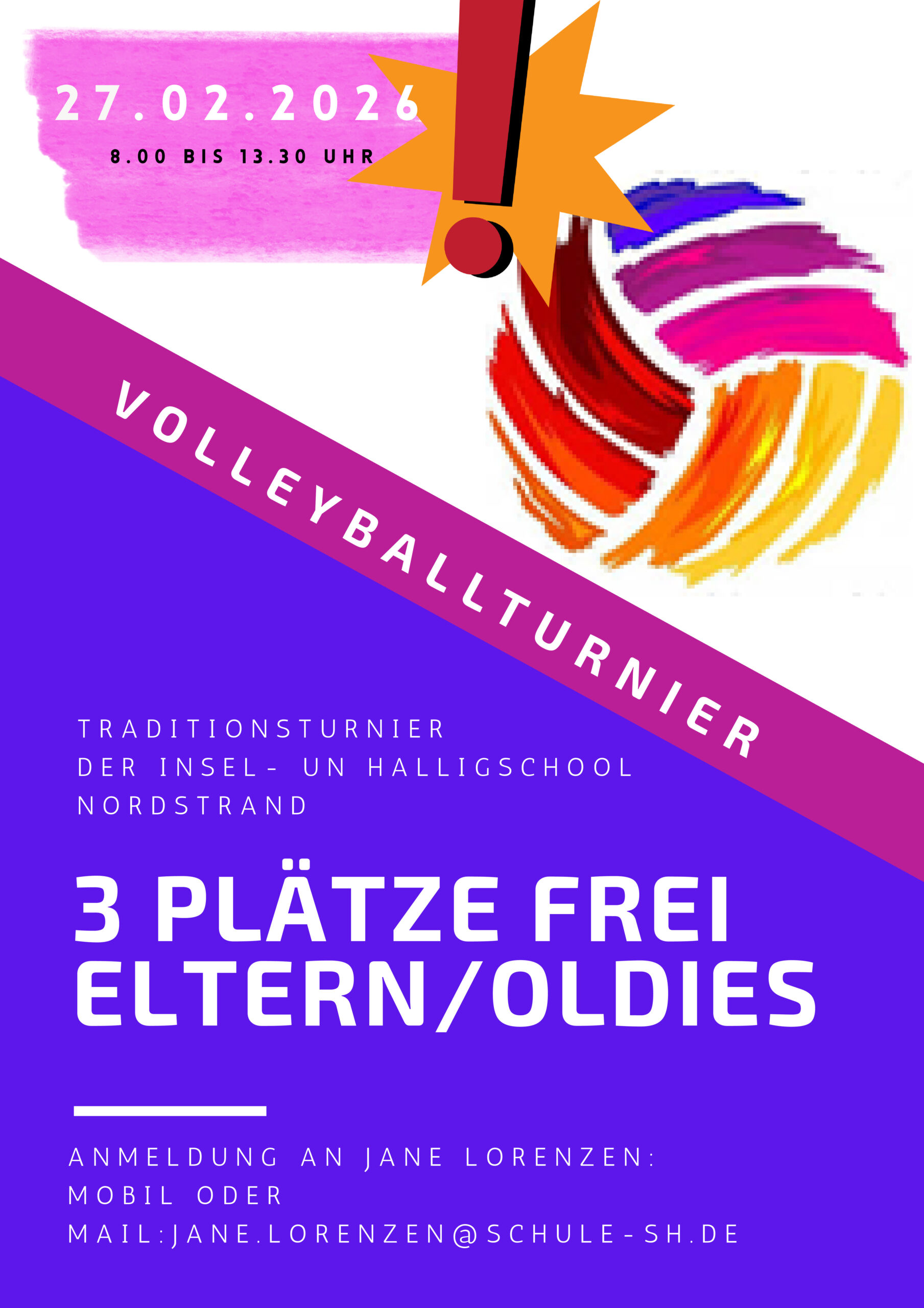 Terminänderung Volleyballturnier